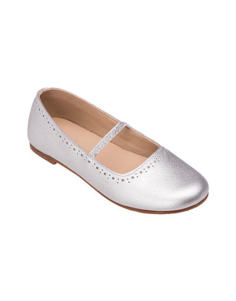 Sasha Ballerina Flat Silver