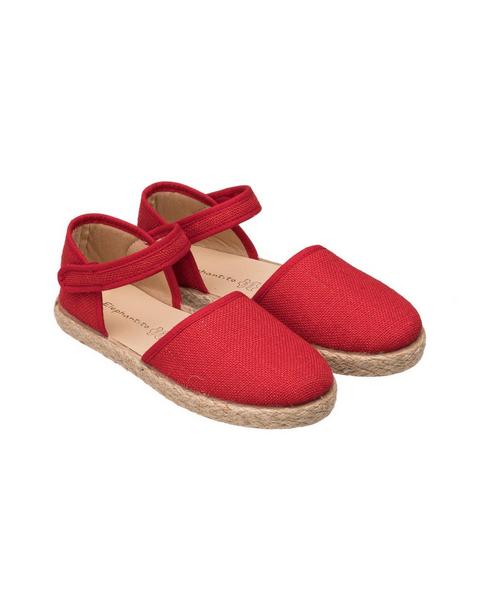 Linen Classic Espadrille Red