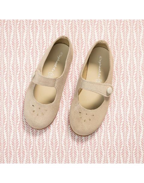 Andi Mary Jane Suede Beige