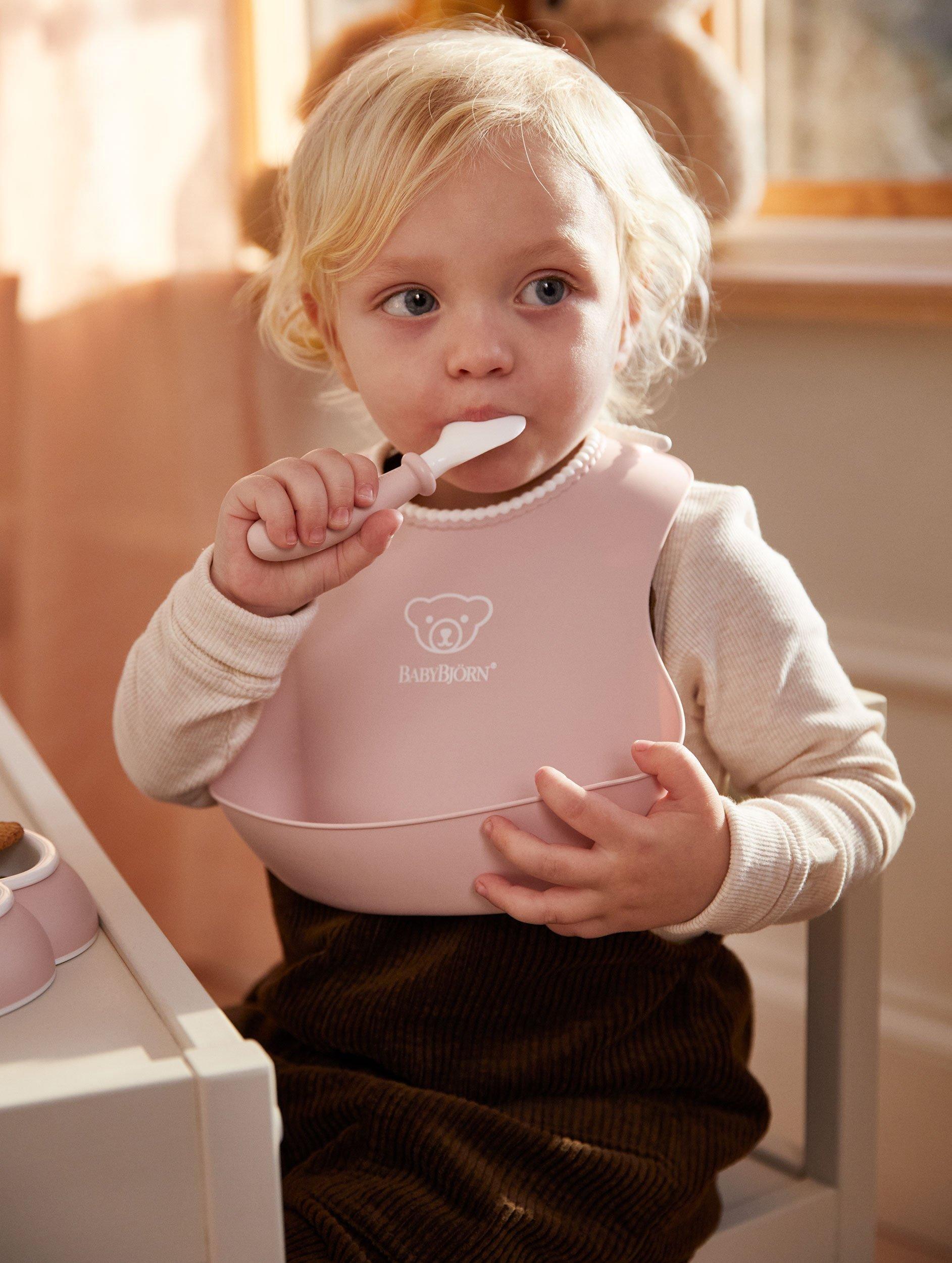 Baby Bib 2-Pack, Gray / Pink image number 3