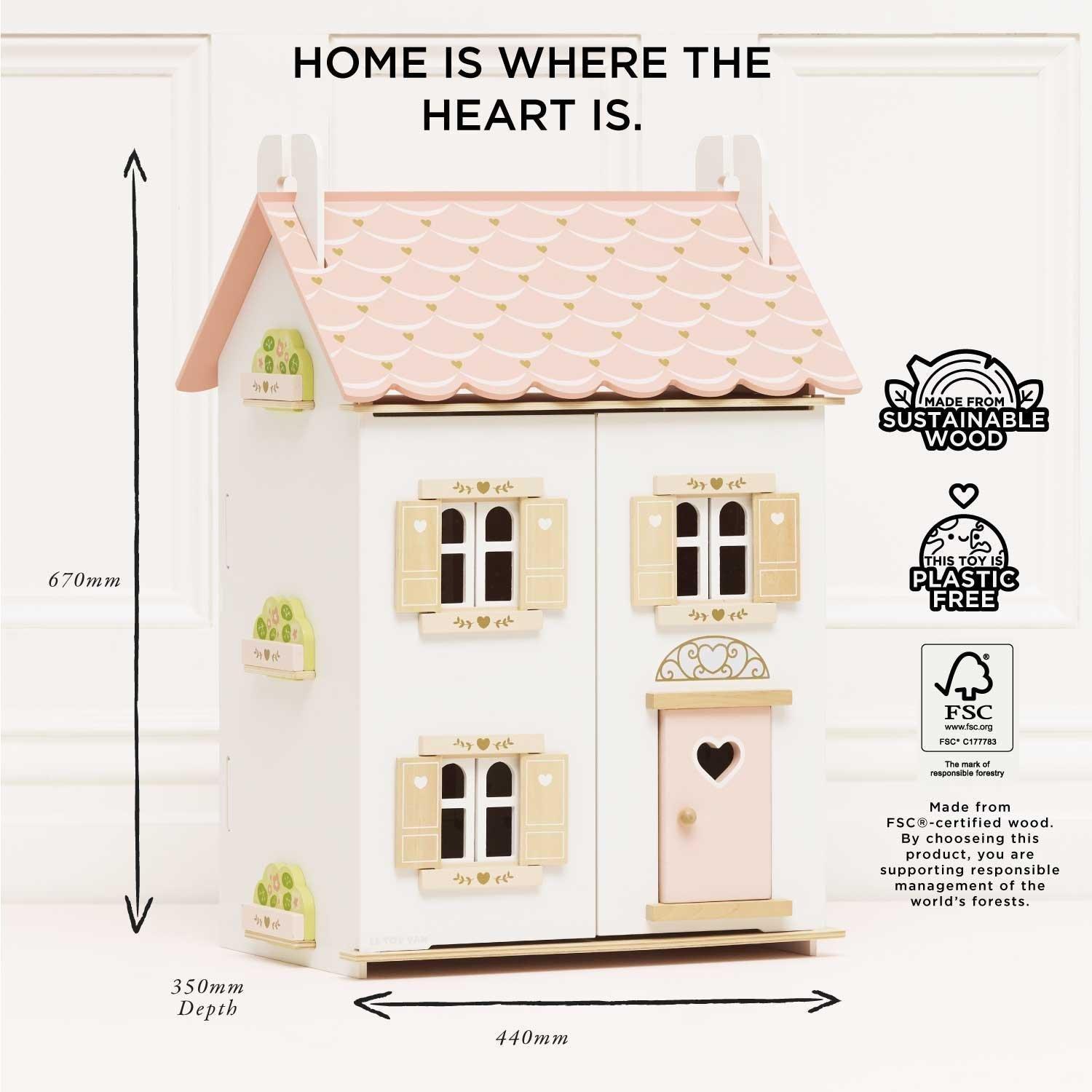 Roseheart Wooden Dolls House image number 2