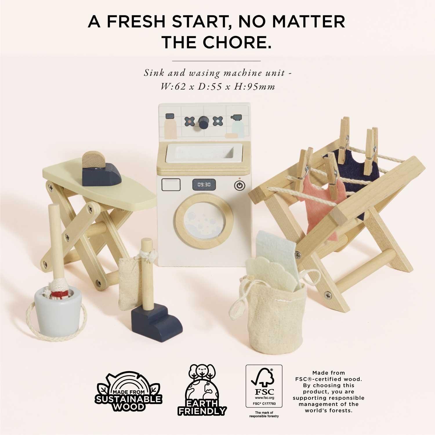 Wooden Dolls House Laundry Room - 16 Piece image number 3