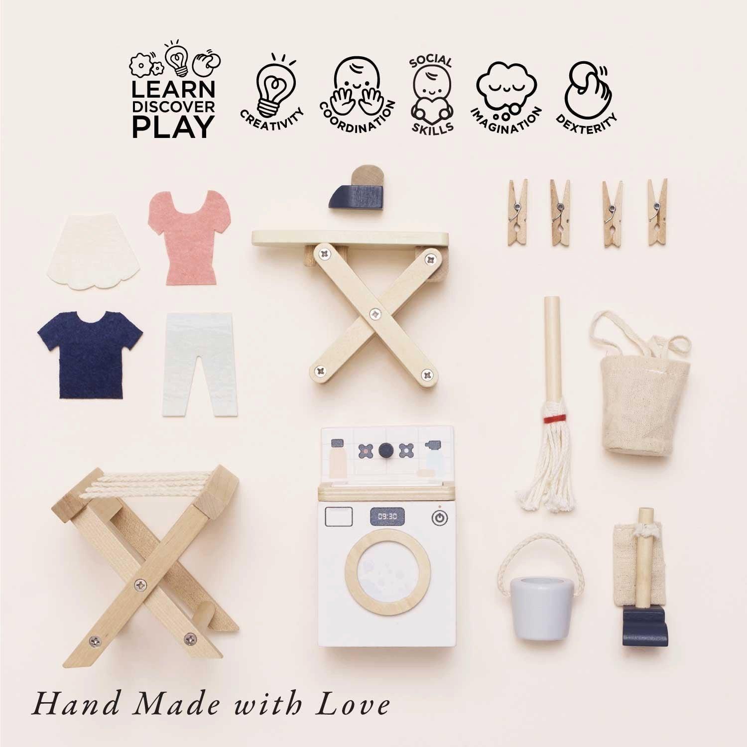 Wooden Dolls House Laundry Room - 16 Piece image number 1