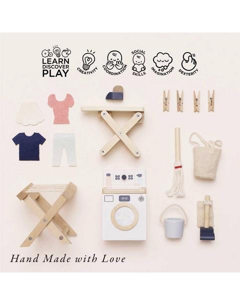 Wooden Dolls House Laundry Room - 16 Piece
