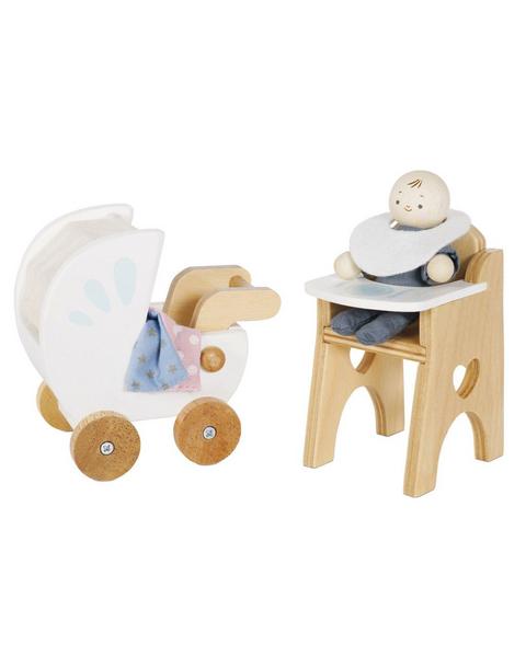 Dolls House Nursery & Baby Set - 5 Piece