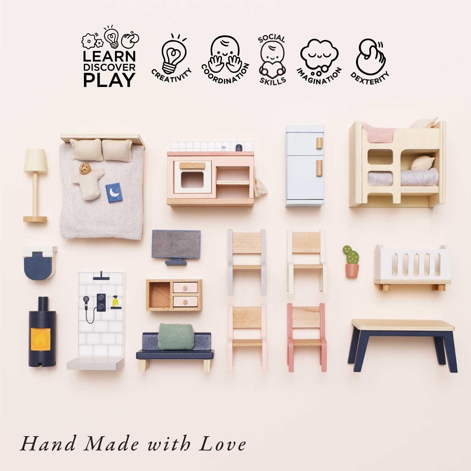 Complete Dolls house Furniture Set - 35 Piece image number 1