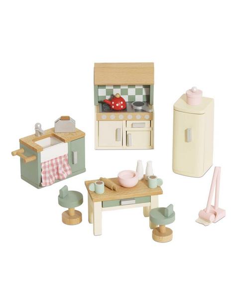 Wooden Dolls house Kitchen Furniture - 20 Piece
