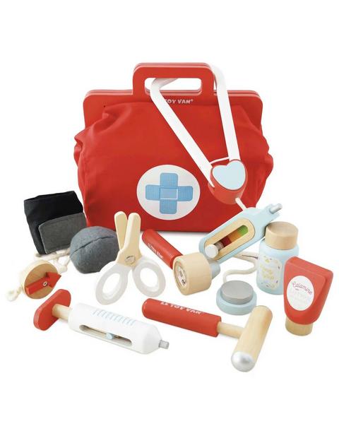 Vintage Doctor Roleplay Wooden Kit - 10 Piece