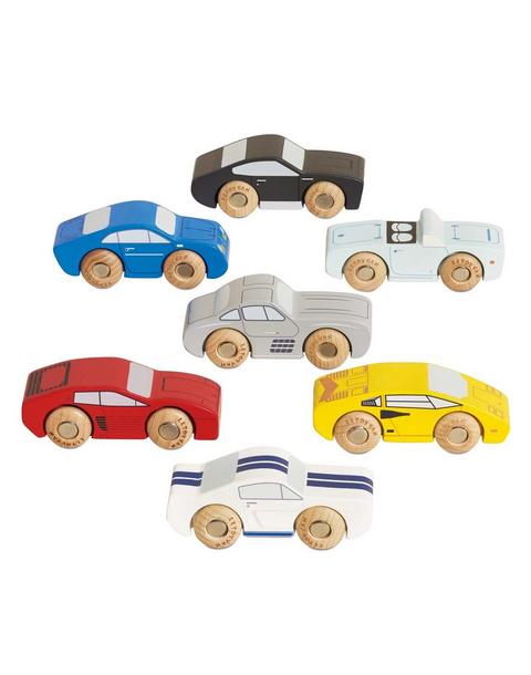 Classic Wooden Sports Cars - 7 Piece