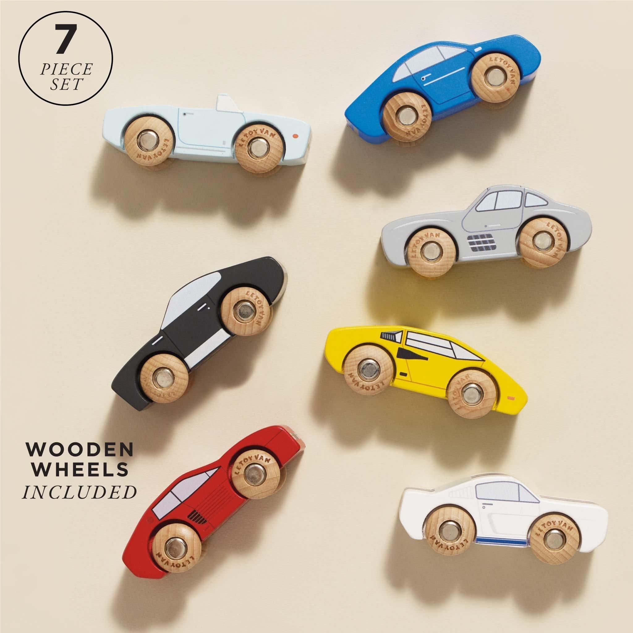Classic Wooden Sports Cars - 7 Piece image number 1