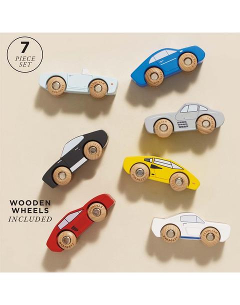 Classic Wooden Sports Cars - 7 Piece