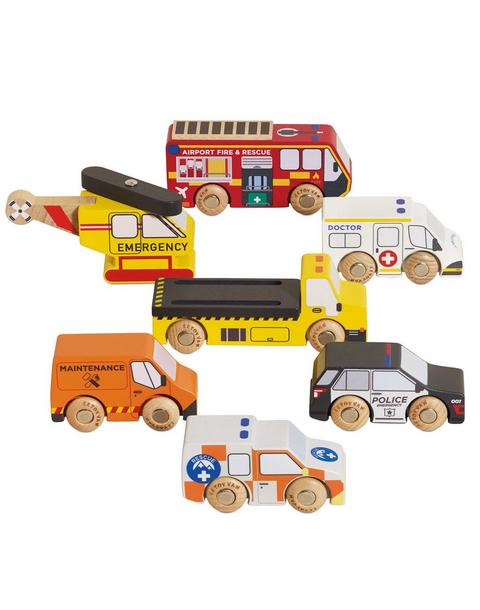 Emergency Helicopter & Rescue Cars - 7 Piece