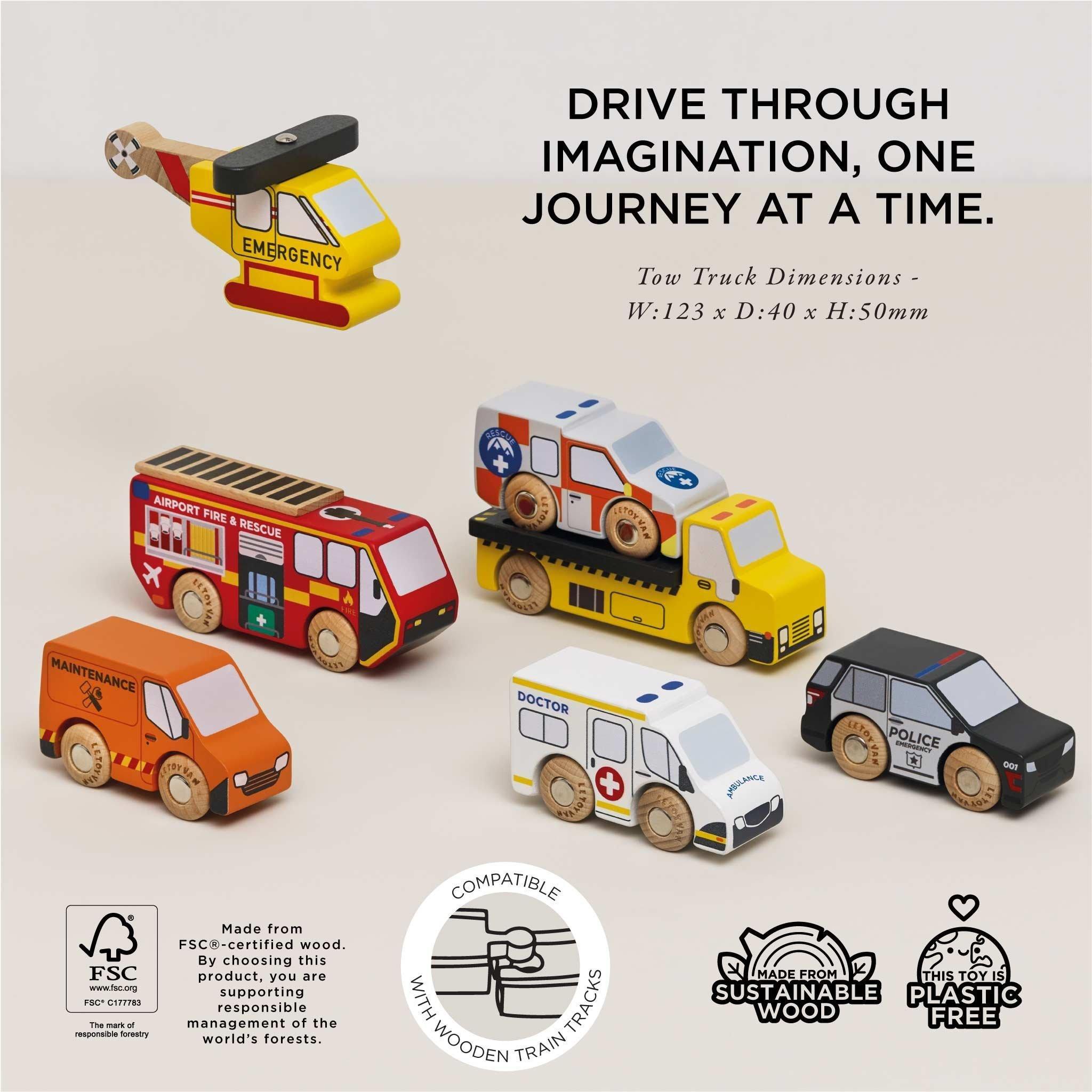 Emergency Helicopter & Rescue Cars - 7 Piece image number 2