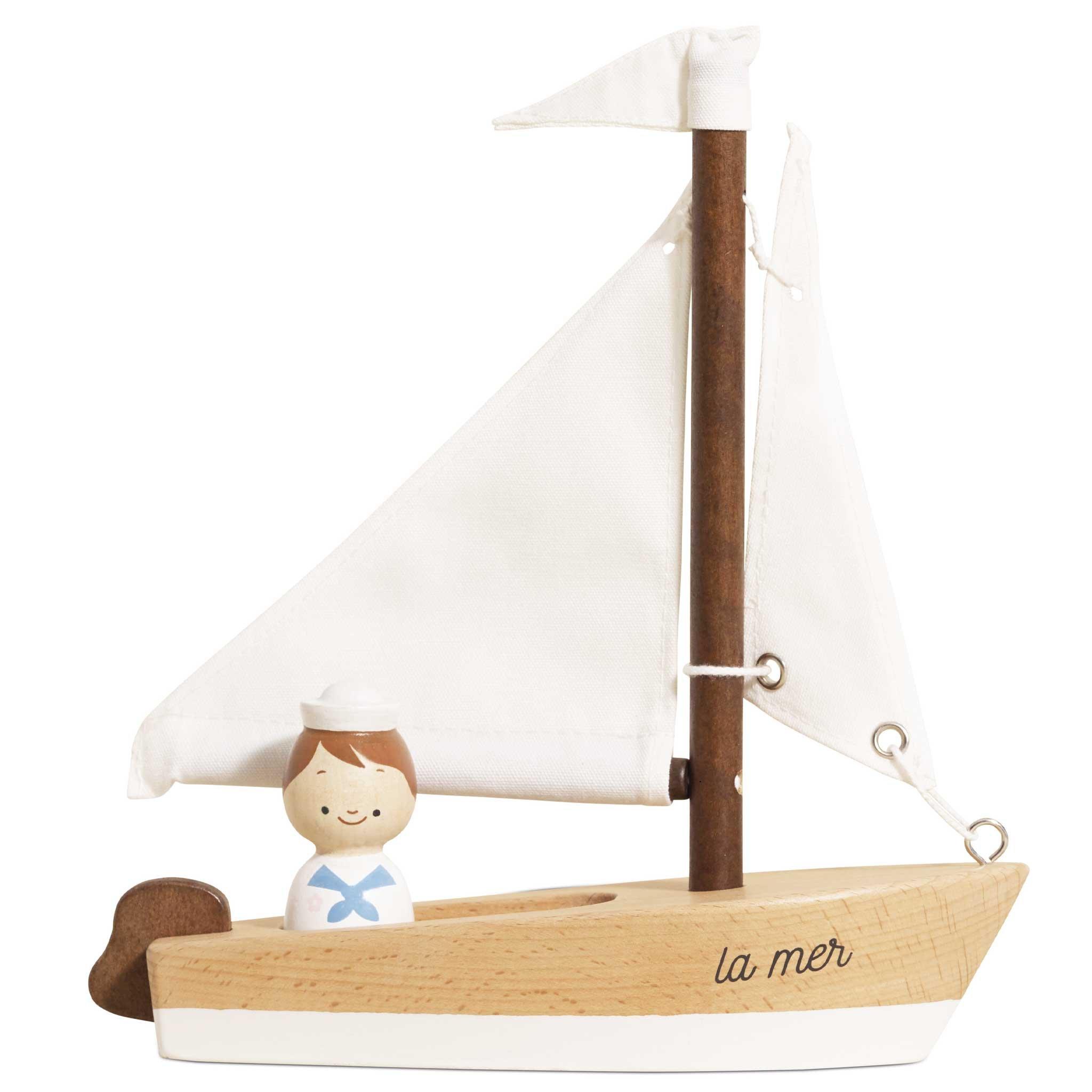 Wooden Sailing Boat & Captain image number 0