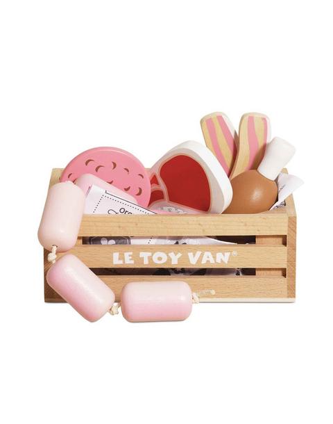 Butchers Meat Wooden Market Crate - 7 Piece
