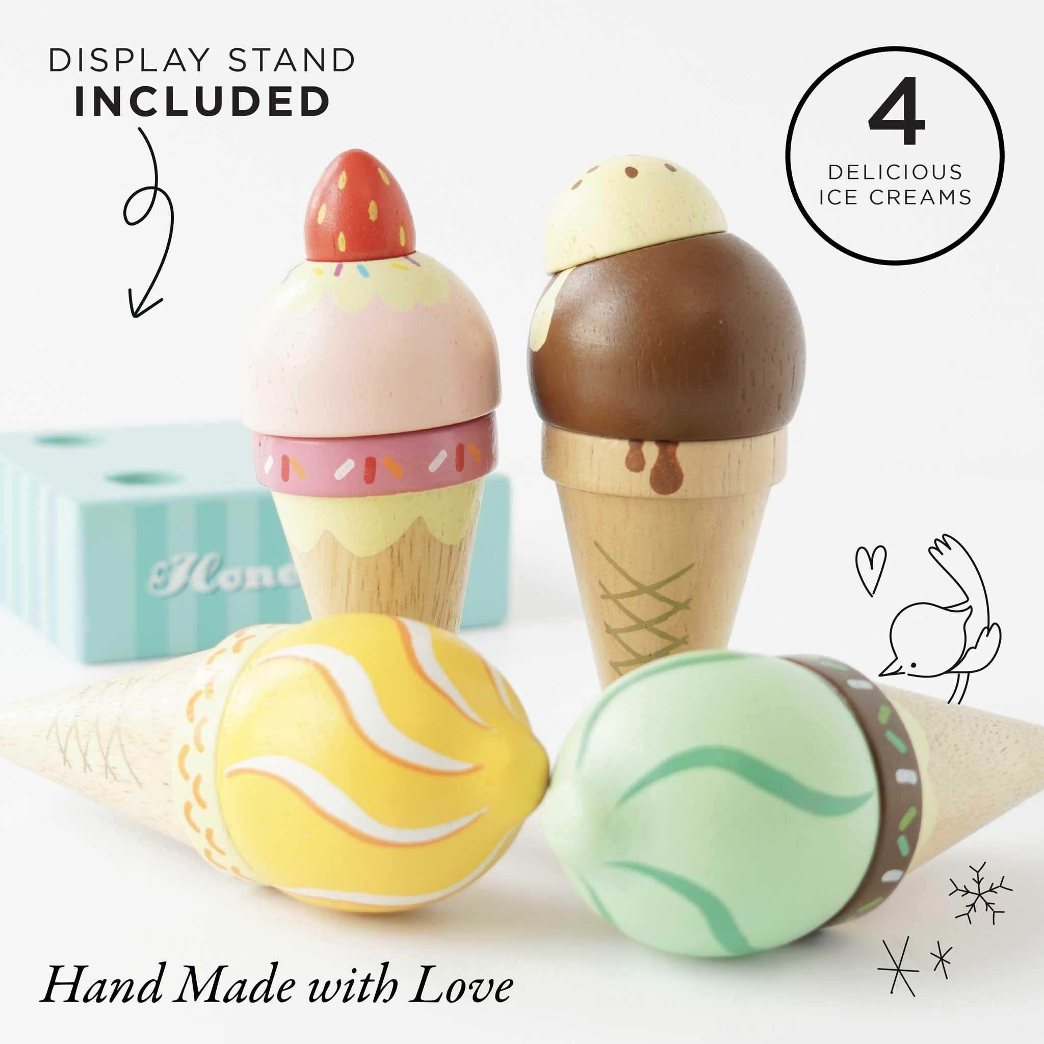 Wooden Ice Cream Cones Set image number 2