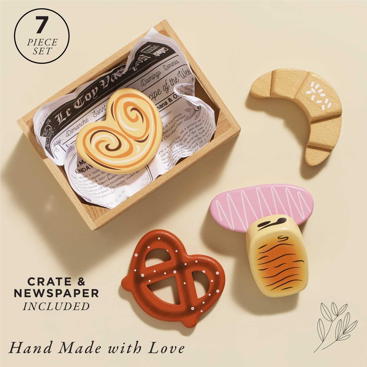 Bakery & Patisserie Wooden Market Crate - 6 Piece image number 1