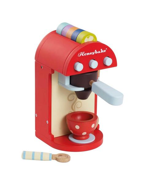 Wooden Toy Coffee Machine & Pods