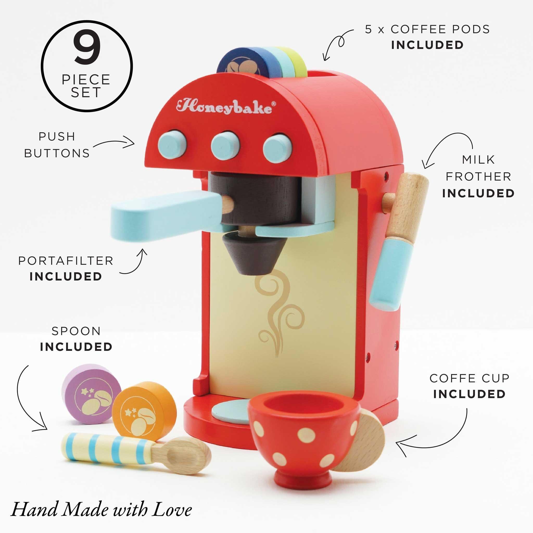 Wooden Toy Coffee Machine & Pods image number 2