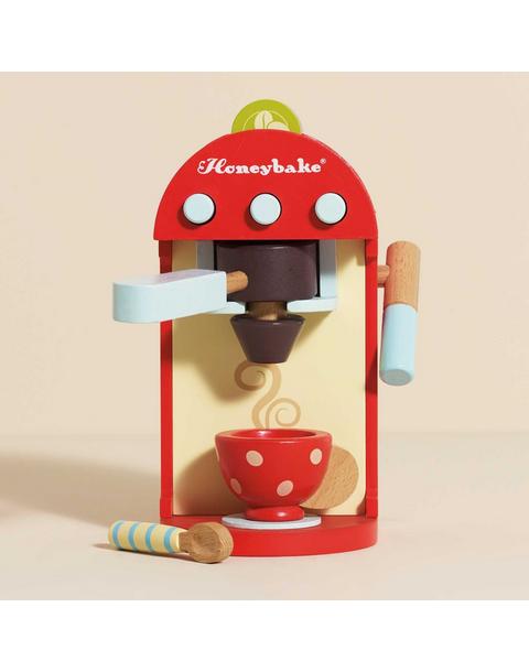Wooden Toy Coffee Machine & Pods