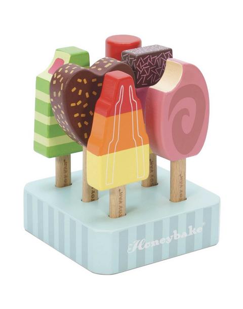 Wooden Ice Lollies Popsicles - 7 Piece