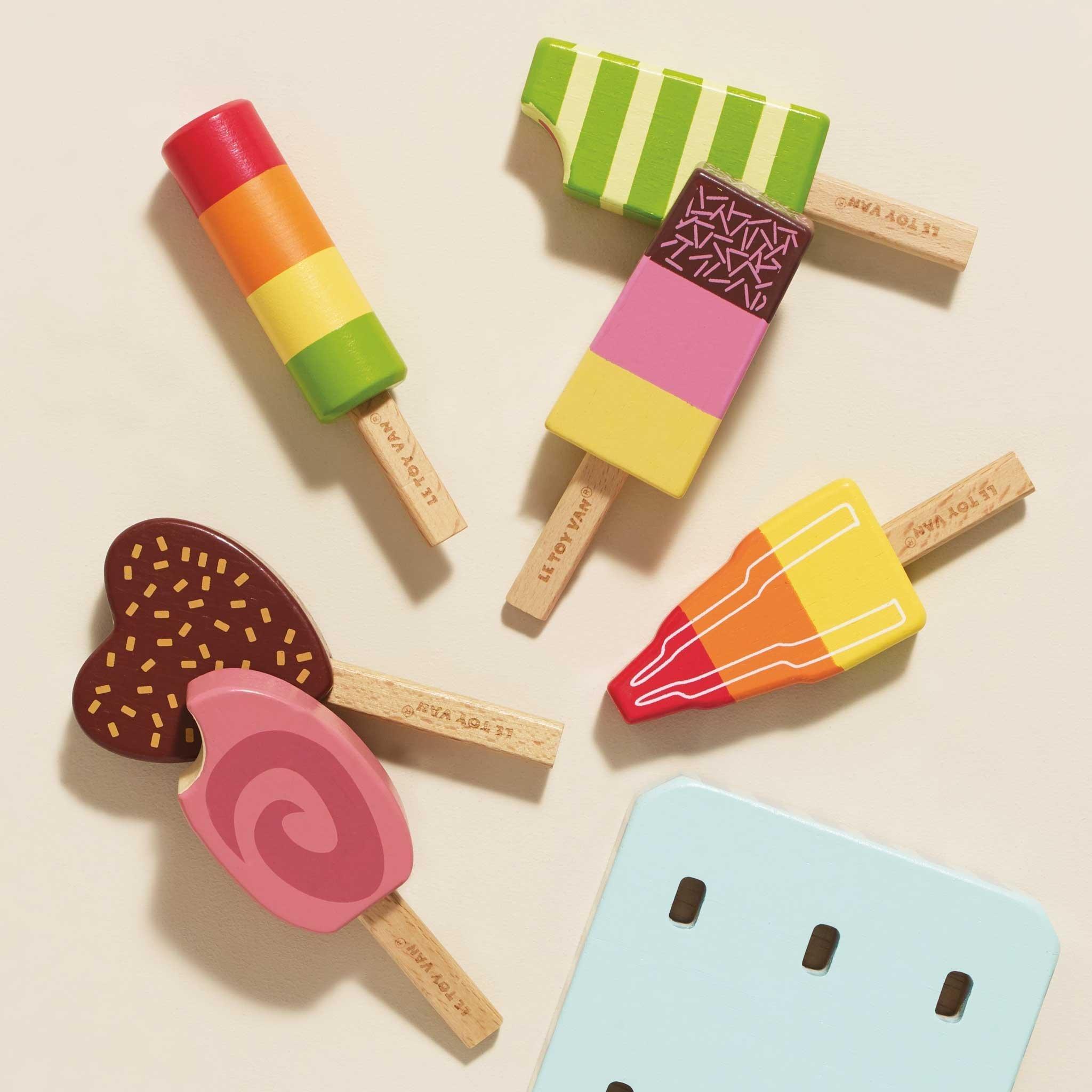 Wooden Ice Lollies Popsicles - 7 Piece image number 1