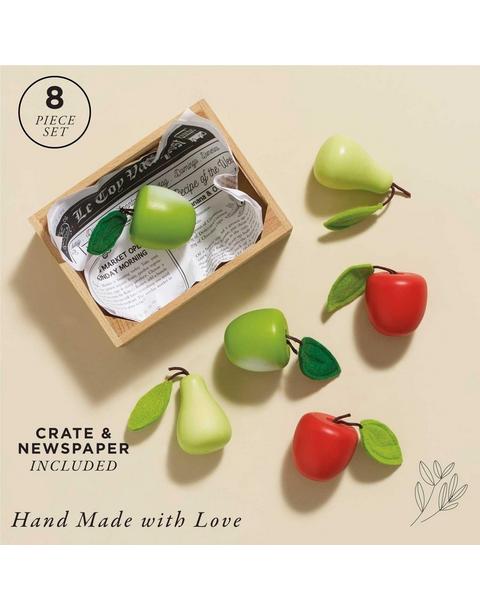Orchard Fruits Wooden Market Crate - 7 Piece