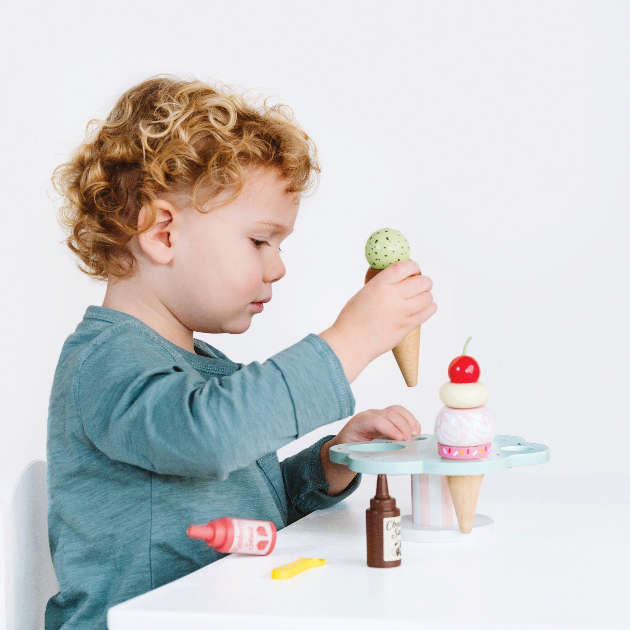 Wooden Ice Cream Stand & Toppings image number 2