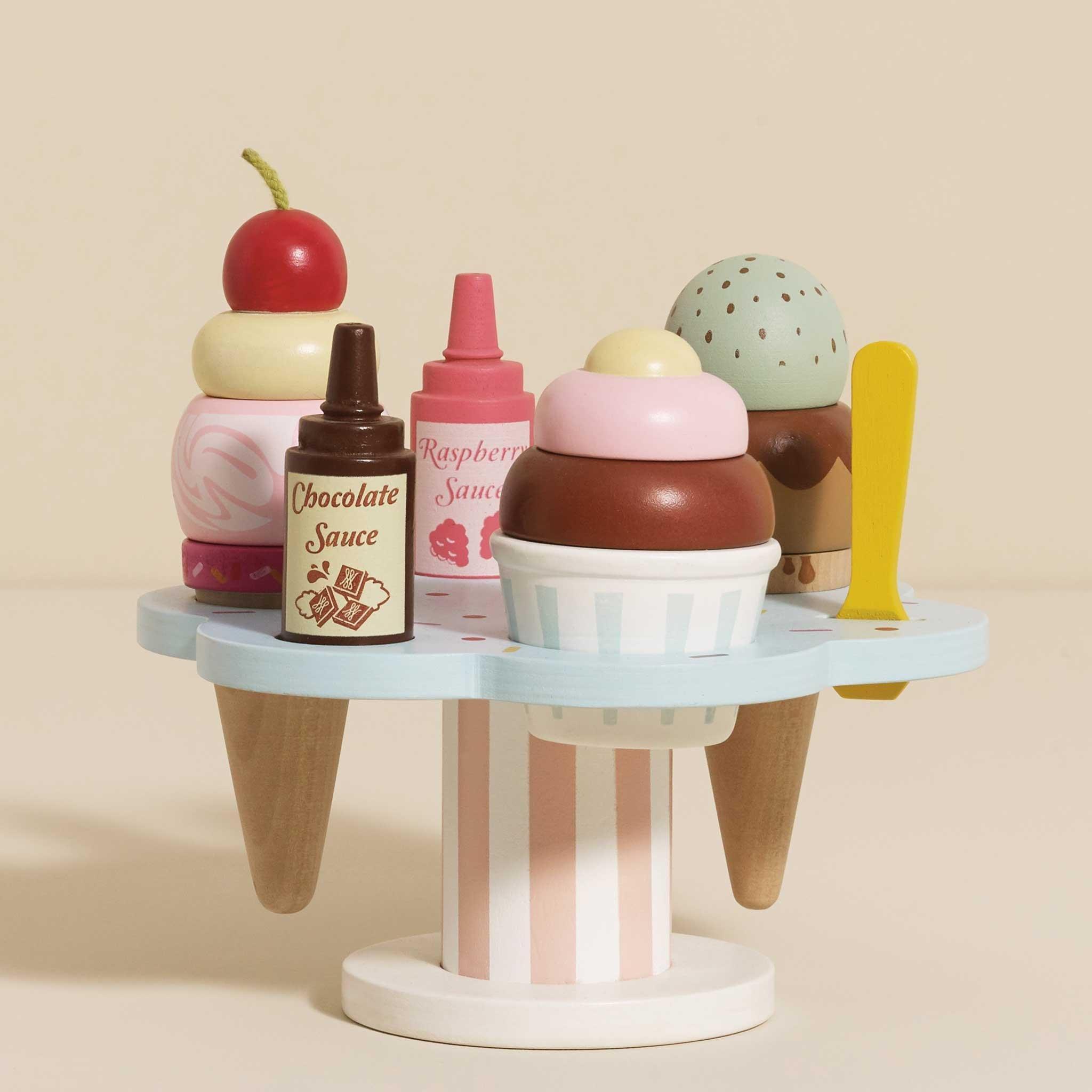 Wooden Ice Cream Stand & Toppings image number 3