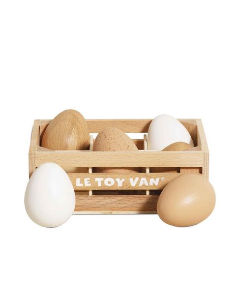 Farm Eggs Wooden Market Crate - 7 Piece