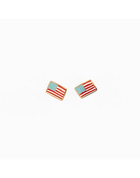 American Flag Stud Earring