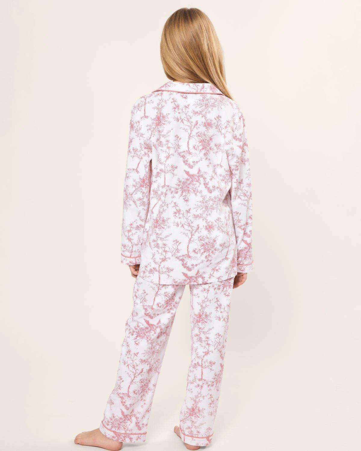 Kid's Twill Pajama Set in Pink Timeless Toile image number 2