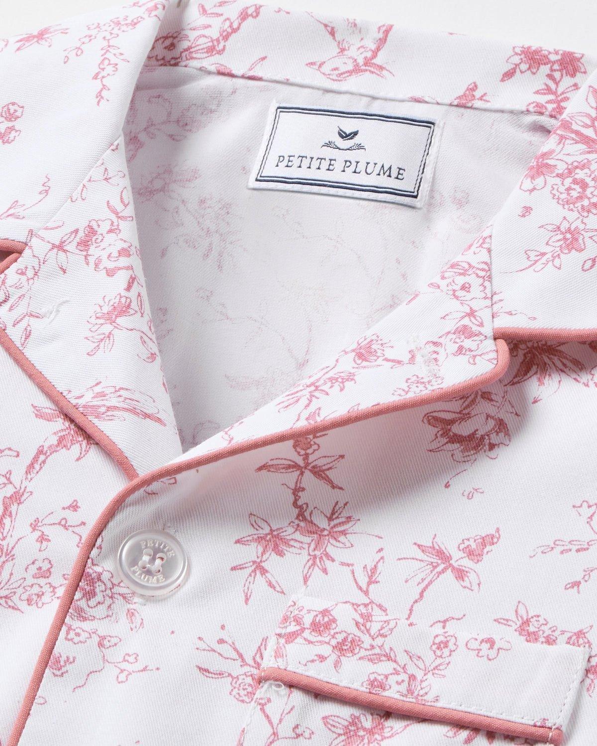 Kid's Twill Pajama Set in Pink Timeless Toile image number 4