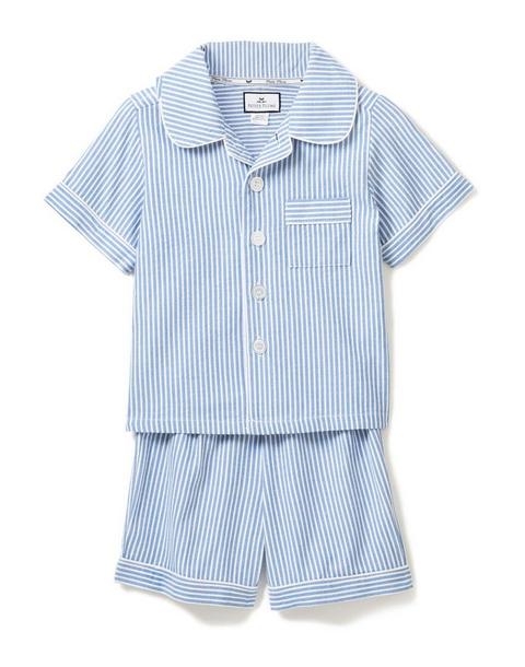 French Blue Seersucker Short Set