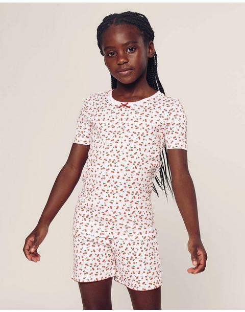 Kid's Pima Snug Fit Short Set in Cherry Orchard