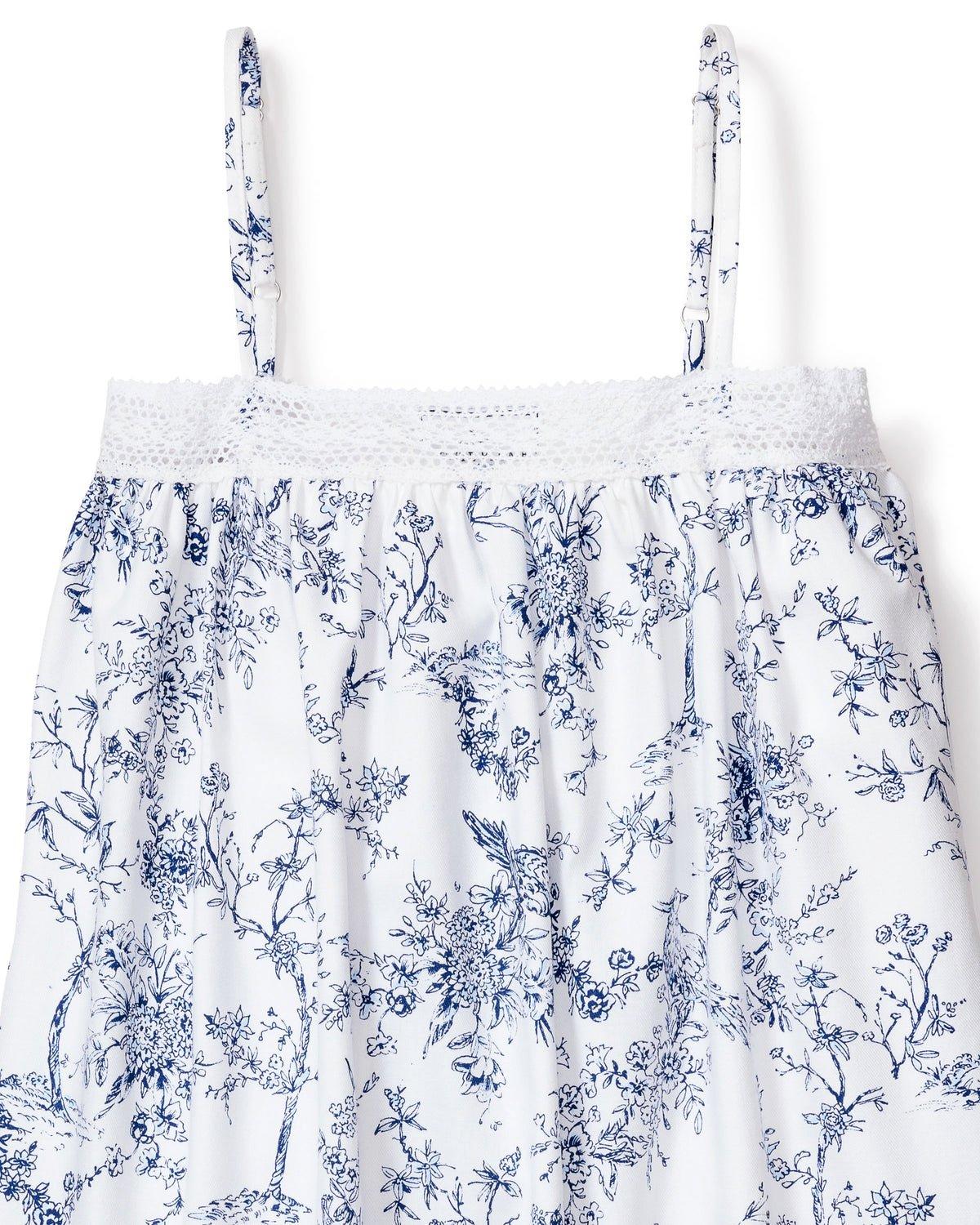 Girl's Twill Lily Nightgown in Blue Timeless Toile image number 4