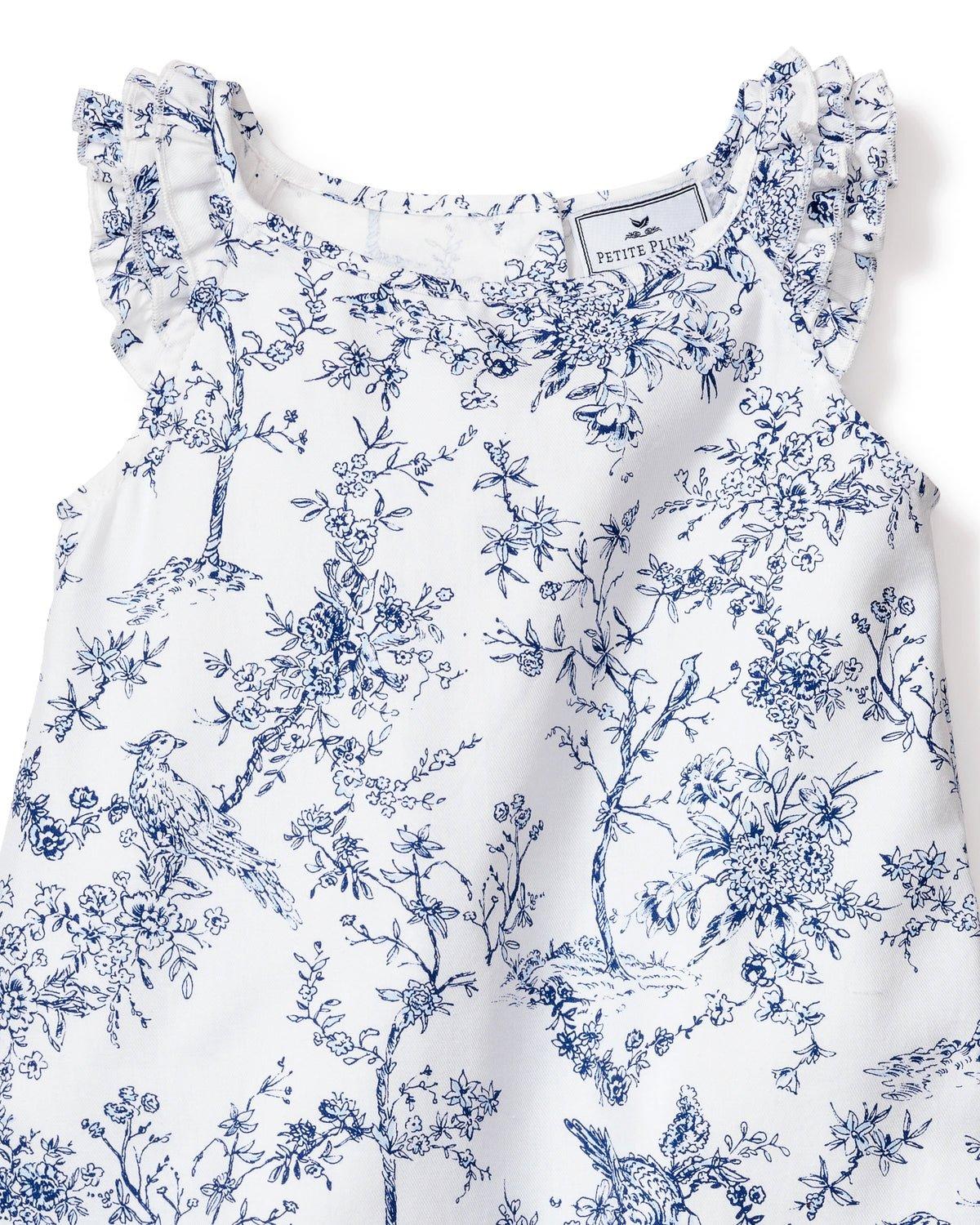 Girl's Twill Amelie Nightgown in Blue Timeless Toile image number 3