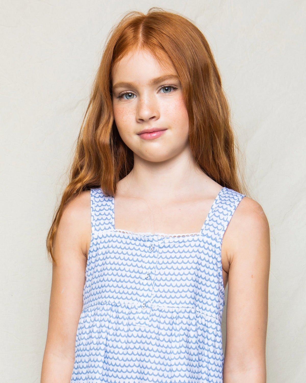 Girl's Twill Charlotte Nightgown in La Mer image number 2