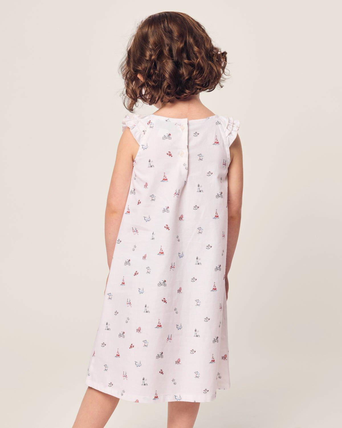 Girl's Twill Amelie Nightgown in Coastal Charms image number 2