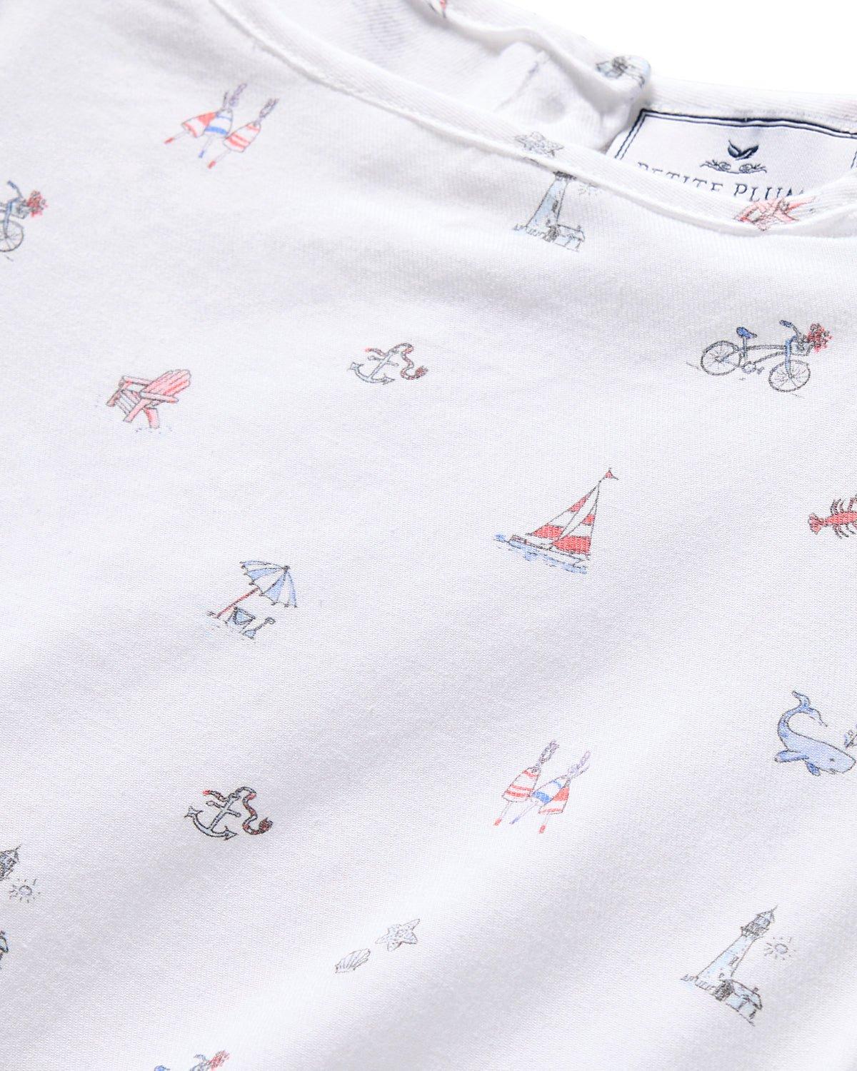 Girl's Twill Amelie Nightgown in Coastal Charms image number 3