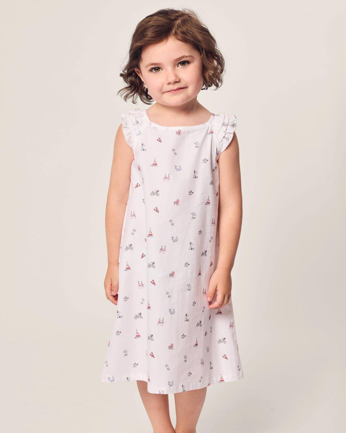 Girl's Twill Amelie Nightgown in Coastal Charms image number 1