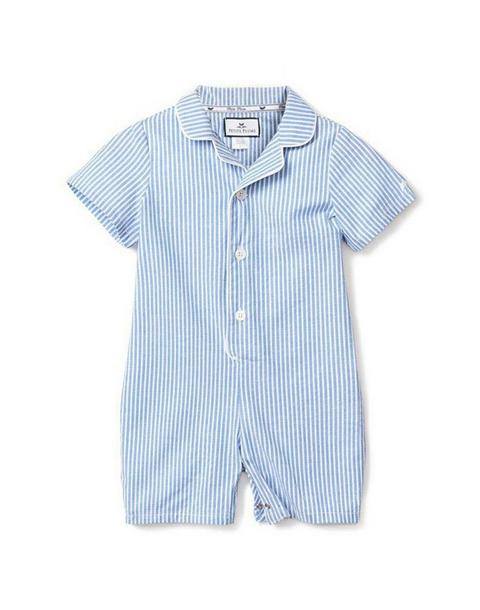 French Blue Seersucker Summer Romper