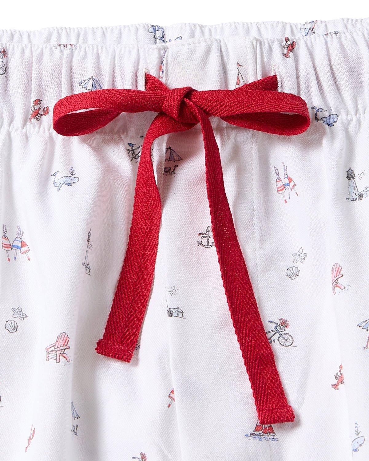 Women's Twill Pajama Set in Coastal Charms image number 3