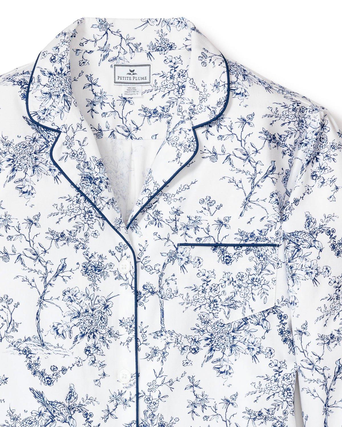 Women's Twill Nightshirt in Blue Timeless Toile image number 3