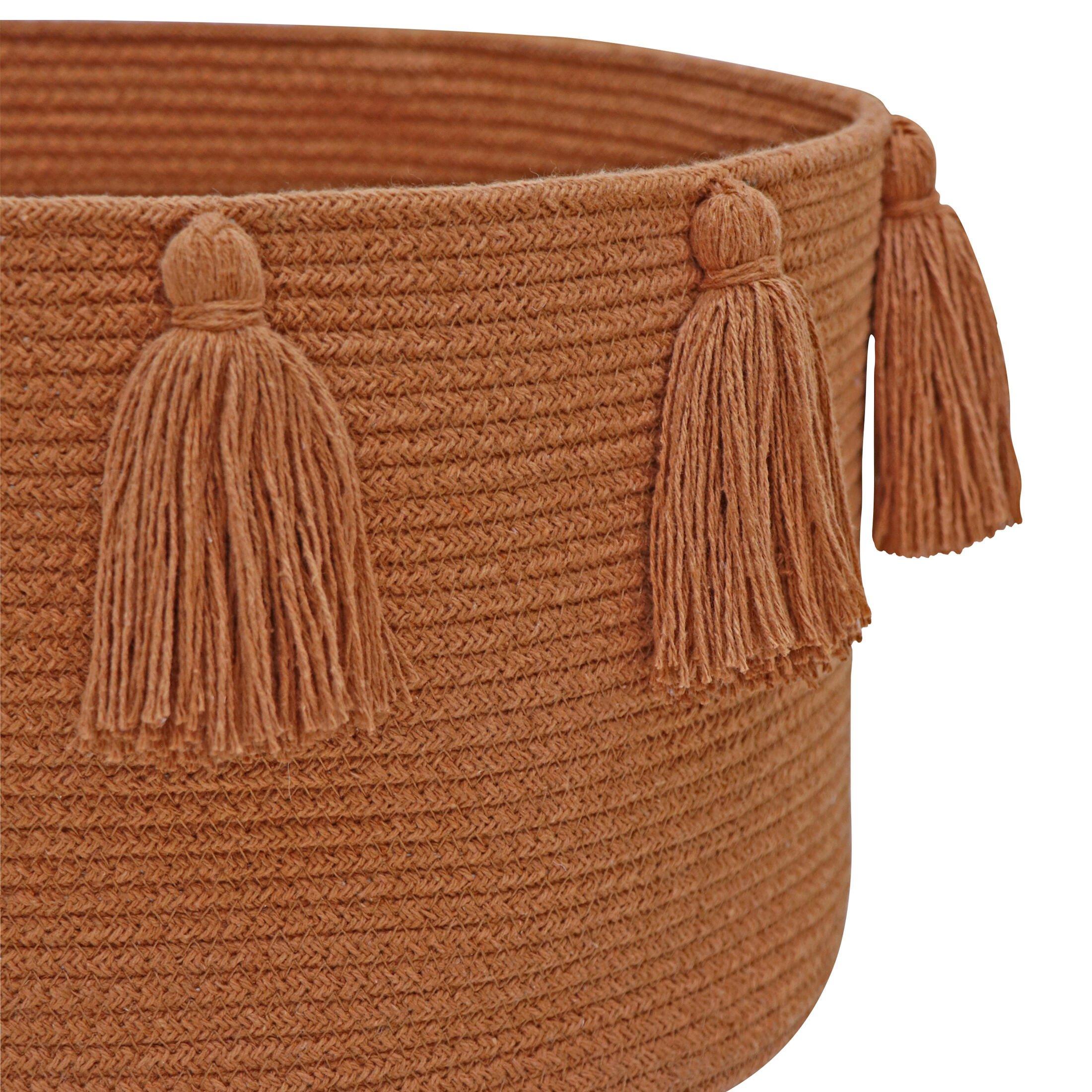 Basket New Tassels Chestnut image number 1
