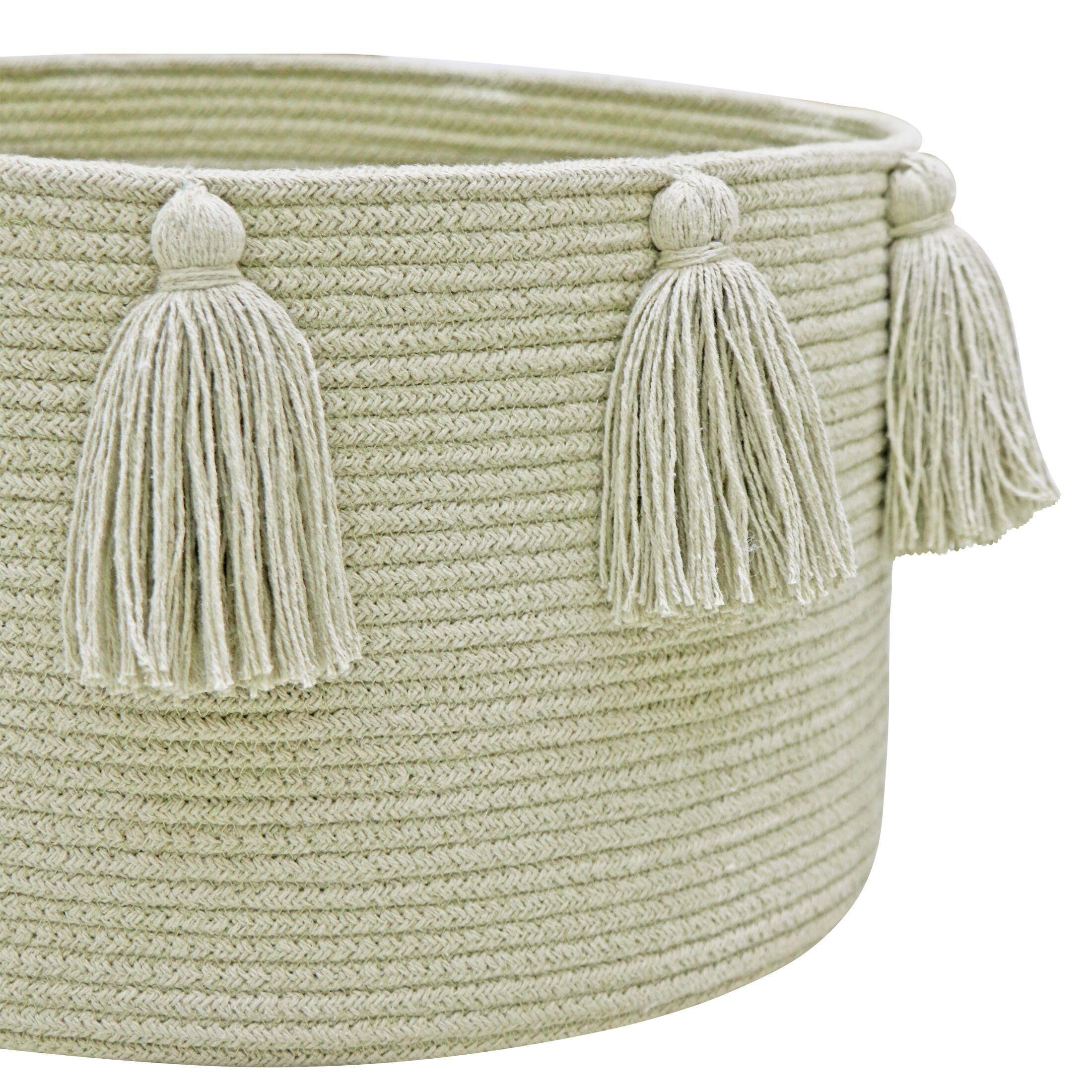 Basket New Tassels Olive image number 1