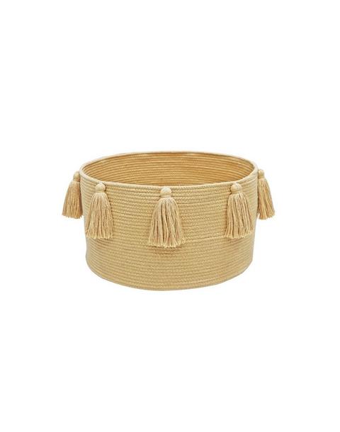 Basket New Tassels Honey