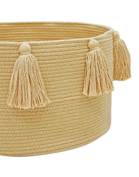 Basket New Tassels Honey