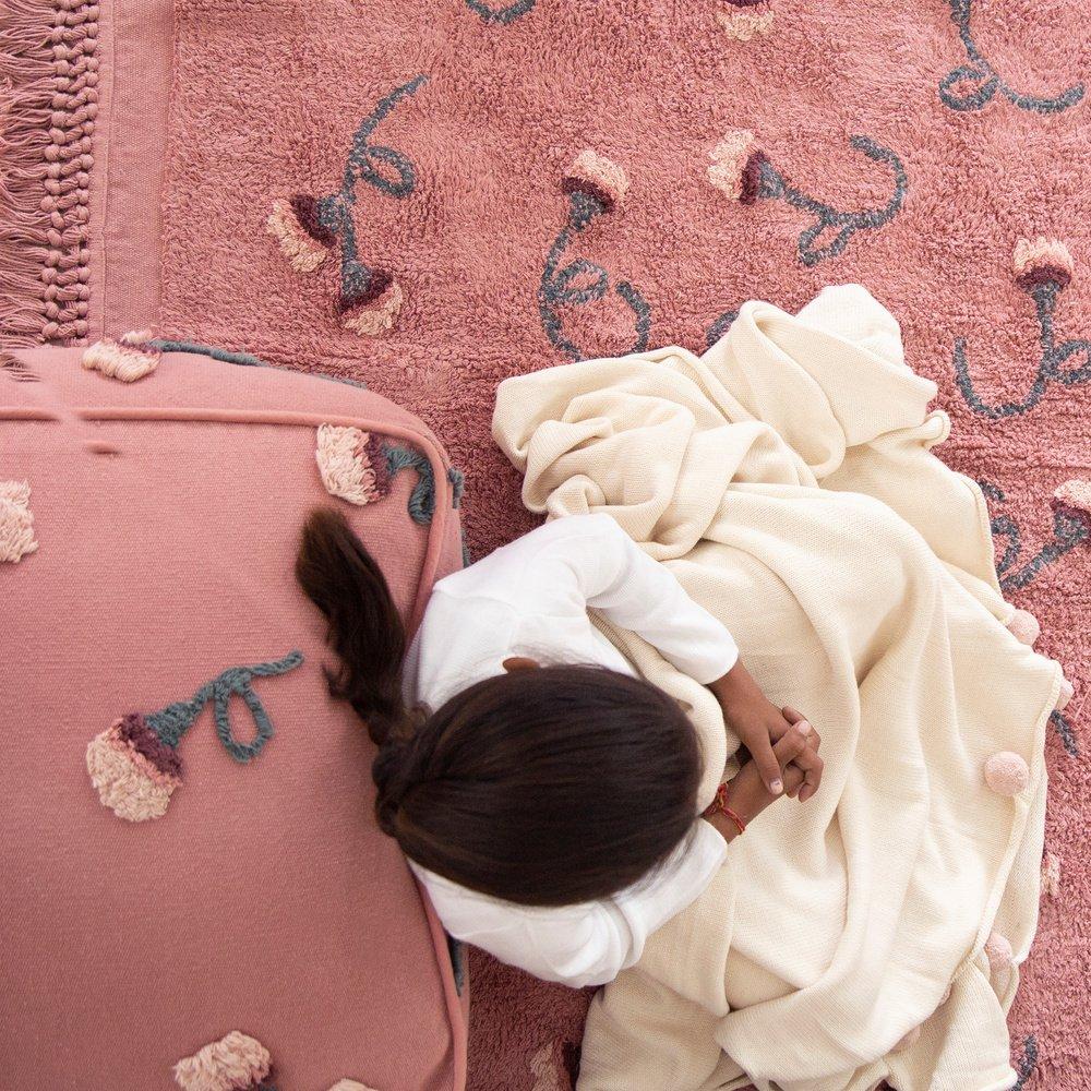 Pouf English Garden Ash Rose image number 1