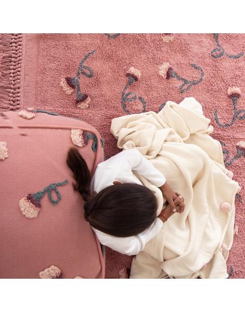 Pouf English Garden Ash Rose
